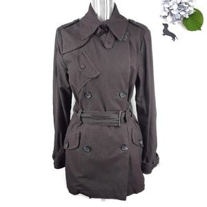 Banana Republic Houndstooth Trench Coat. Sz M.